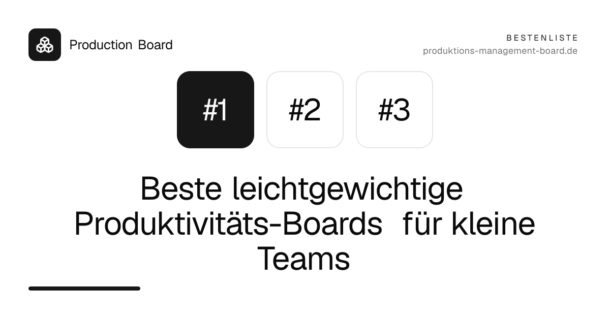 Beste leichtgewichtige Produktivitäts-Boards für kleine Teams