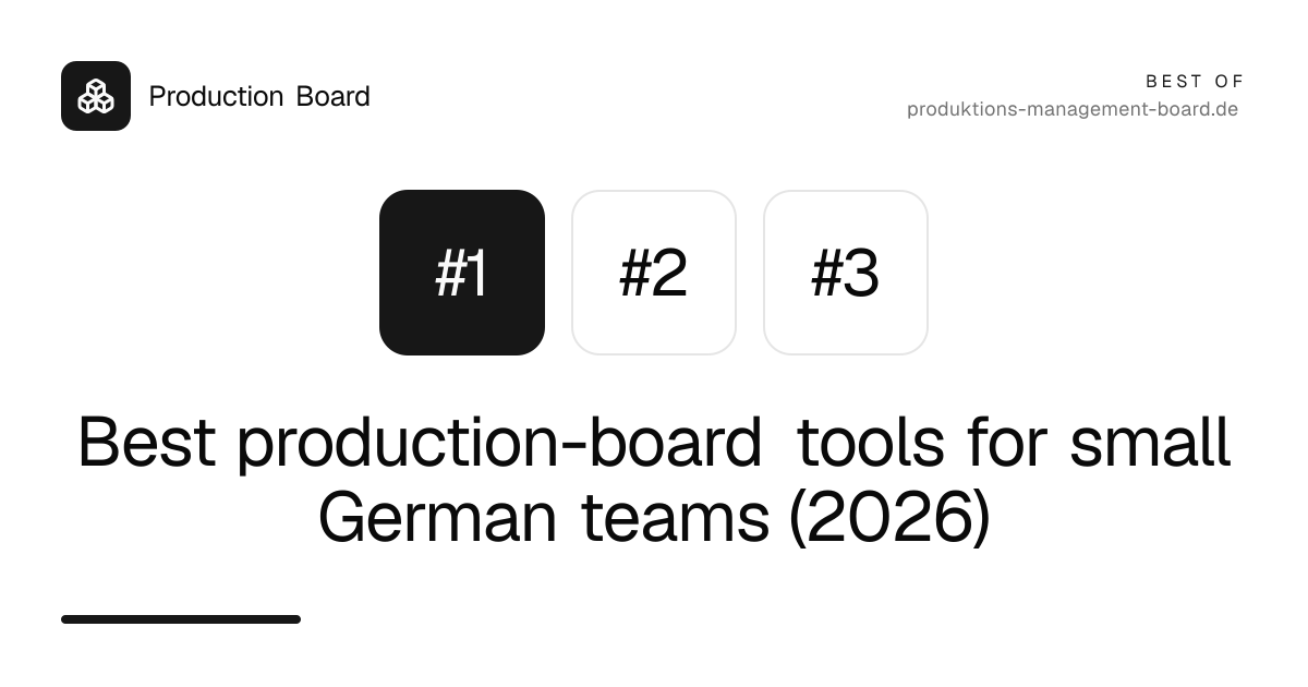 Best production-board tools for small German teams (2026)