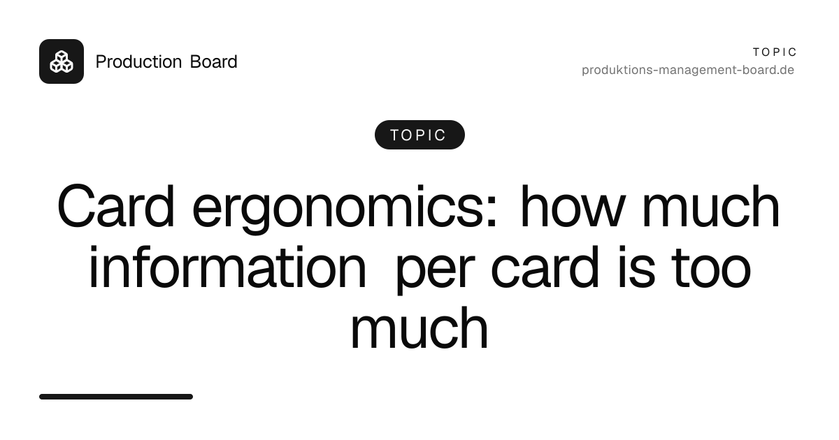 Card ergonomics: how much information per card is too much