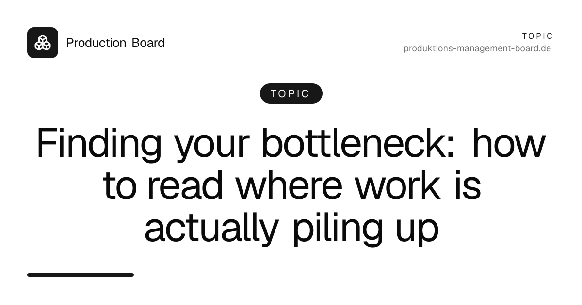 Finding your bottleneck: how to read where work is actually piling up