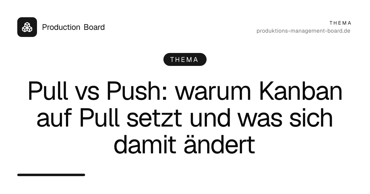 Pull vs Push: warum Kanban auf Pull setzt und was sich damit ändert