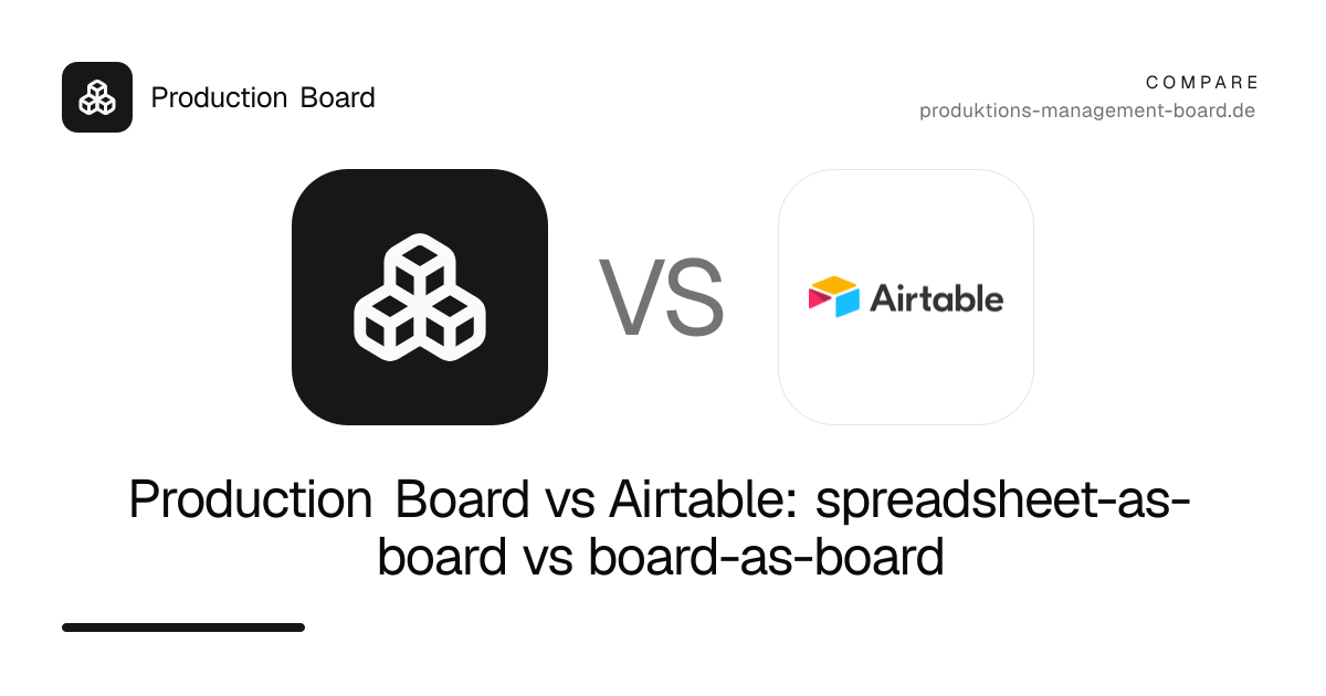 Production Board vs Airtable: spreadsheet-as-board vs board-as-board